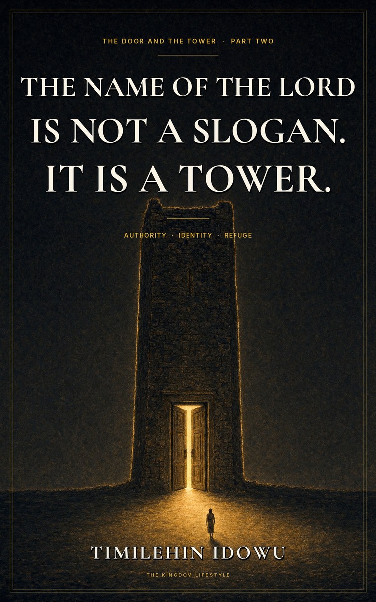 The Name of the Lord Is Not a Slogan. It Is a Tower. — book cover
